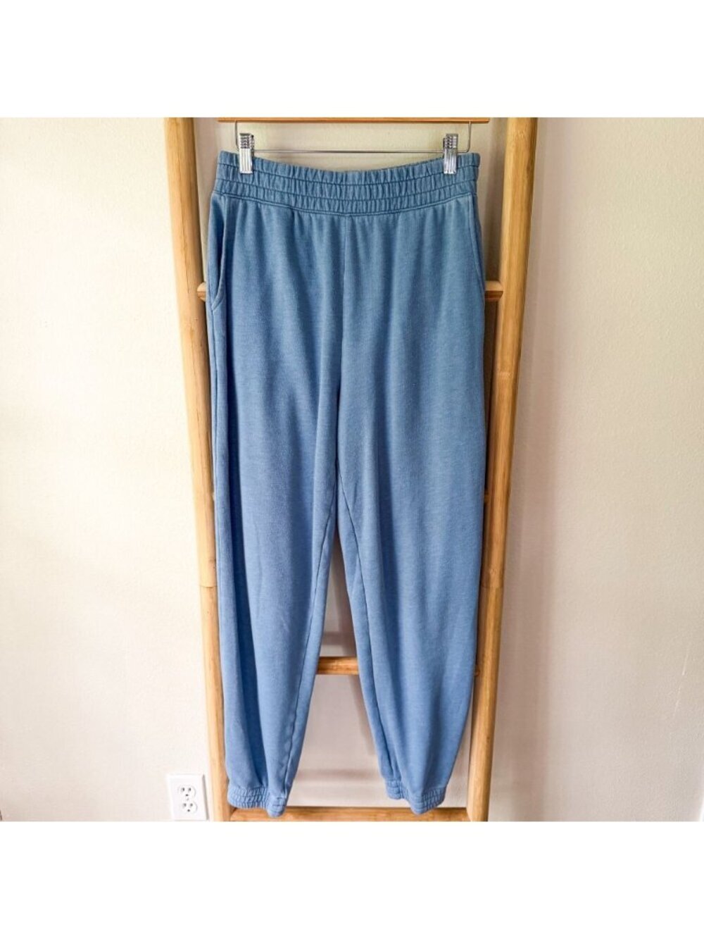 American Eagle Blue Fleece Jogger Sweatpants Lounge Athleisure Women’s Size S